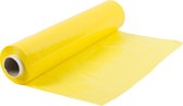 Gele handwikkelfolie 50cm x 270mtr, 23my. 1 rol + Kortpack pen (005.0903)