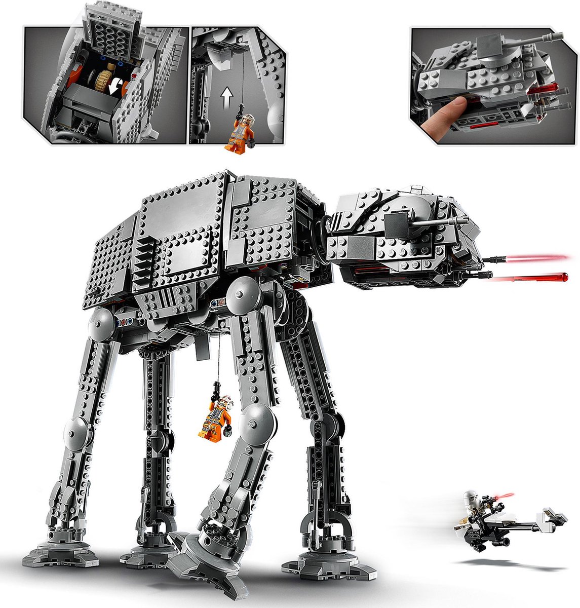 LEGO® Star Wars™ AT-AT™ 75288 bouwset, leuke speelset voor kinderen die spannende missies uit het Star Wars universum en scènes uit de klassieke Star Wars trilogie willen naspelen (1267 onderdelen) — afbeelding 19