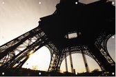 Detail van de Eiffeltoren op een zomeravond in Parijs - Foto op Tuinposter - 150 x 100 cm