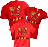 Kids t-shirt Belgie/Rode Duivels leeuw voetbal maar 152/164 (12 a 14 jaar)