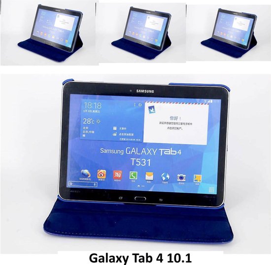 Samsung Galaxy Tab 4 10.1 Smart Tablethoes Blauw voor bescherming van tablet