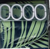 leafs tropic douchegordijn 100% polyester/ met verzwaard koord/ afmeting 180x200 cm