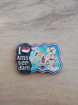 Groothandel Koelkastmagneten 3D I Love Amsterdam Modellen 69 Stk