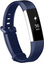 Bracelet en Siliconen YPCd® - Fitbit Alta (HR) - Bleu foncé - Petit