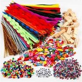 Pret met wasknijpers en chenilledraad, diverse kleuren, 1set