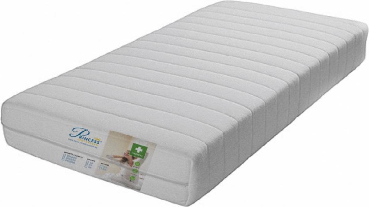 Princessmatras HR40 Koudschuim- 90x200x20-cm- Anti-allergische wasbare hoes met rits