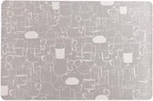 Cosy en Trendy Placemat - Zilver - 43.5x28.5cm - Kunststof - (set van 6)