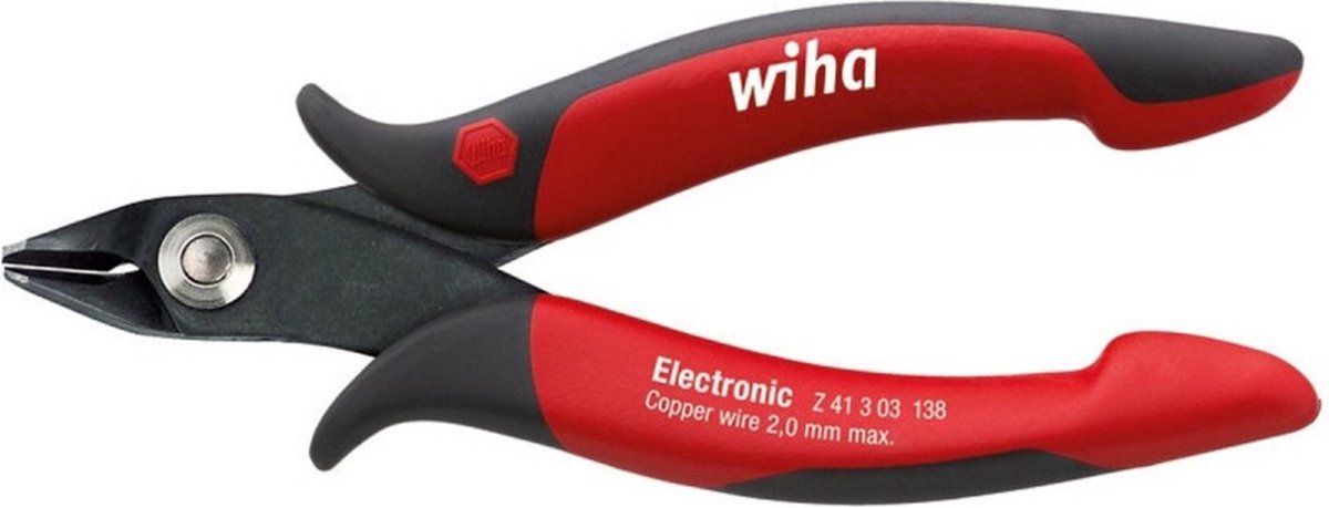 Wiha Zijkniptang Electronic brede, spitse kop met kleine facet - 26815