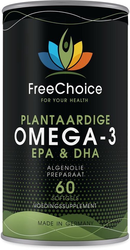 Pijl rol Wiens Plantaardige Omega-3 EPA & DHA - 60 capsules - 150mg EPA - 300mg DHA |  bol.com