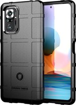 Xiaomi Redmi Note 10 Pro hoesje, Rugged Shield TPU Gelcase, Zwart | GSM Hoesje / Telefoonhoesje Geschikt Voor: Xiaomi Redmi Note 10 Pro