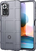 Xiaomi Redmi Note 10 Pro hoesje - Rugged Shield TPU Gelcase - Grijs - GSM Hoesje - Telefoonhoesje Geschikt Voor: Xiaomi Redmi Note 10 Pro