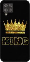 - ADEL Siliconen Back Cover Softcase Hoesje Geschikt voor Samsung Galaxy A42 - King Koning