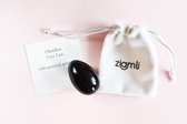 Ziamli yoni ei L (45*30 mm) - 100% obsidiaan - Massage ei - Yoni egg obsidian - Drilled - Certified