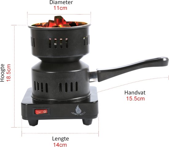 Amirco Elektrische Kolenbrander - kolenstarter voor kooltjes - 650W — afbeelding 3
