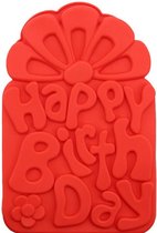 Bakvorm - Cakevorm - Siliconen - Taartvorm - Mal - Happy Birthday - Siliconen - Kind - Feest - Verjaardag - Taart - 19.50cm x 28cm
