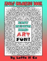 Adult Coloring Book Easy Medium Hard Art Fun