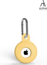 AlphaServiceTech® - Airtag-sleutelhanger - Apple AirTag Hoesje Siliconen - Airtag Case Hoesjes-  Airtag hoesje Geel