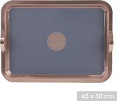 Dienblad met koperen handvaten - 40x30cm