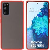 BestCases -  Samsung Galaxy S20 FE Hoesje - Samsung Galaxy S20 FE Hard Case Telefoonhoesje - Samsung Galaxy S20 FE Backcover - Rood