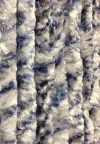 Vliegengordijnenexpert - Kattenstaart - 230x100 cm - Grijs-Blauw-Wit Gevlamd