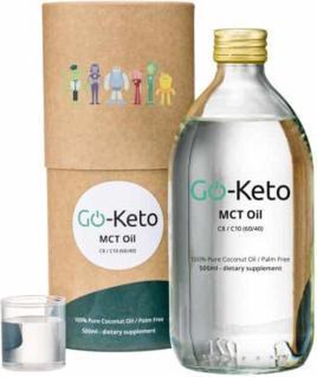 MCT Olie Keto Puur Kokos C8 Go-Keto 500ml