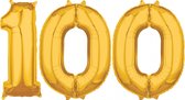 Helium cijfer ballonnen goud 100.