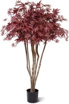 Acer deluxe kunstboom op stam 130cm - burgundy