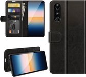 Sony Xperia 10 III hoesje - MobyDefend Wallet Book Case (Sluiting Achterkant) - Zwart - GSM Hoesje - Telefoonhoesje Geschikt Voor: Sony Xperia 10 III