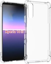 Sony Xperia 10 III hoesje - MobyDefend Transparante Shockproof TPU Gelcase - Verstevigde Hoeken - Volledig Doorzichtig - GSM Hoesje - Telefoonhoesje Geschikt Voor: Sony Xperia 10 I