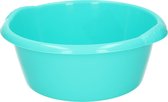 Kleine ronde afwasteil/afwasbak turquoise groen 3 liter 25 x 10,5 cm - Kunststof/plastic schoonmaakemmer/sopemmer teiltje