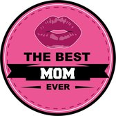 15x Moederdag bierviltjes - the best mom ever - roze - onderzetters voor mama haar verjaardag - feestversiering / tafelversiering