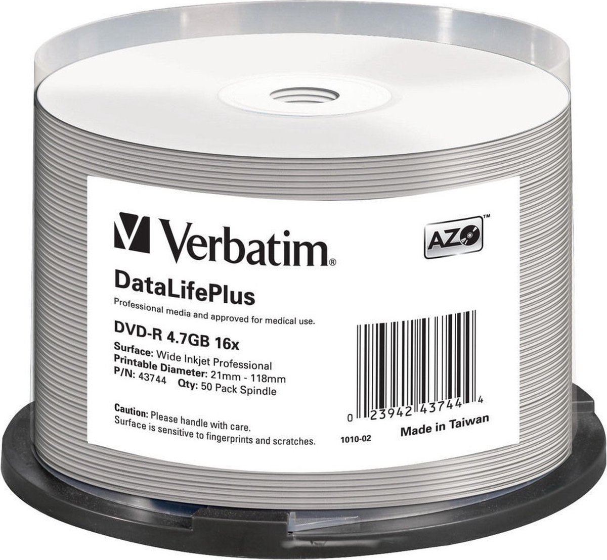 Verbatim 43744 DVD-R disc 4.7 GB 50 stuk(s) Spindel Bedrukbaar