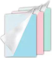 Schrift A5 lijn PP Pastel set van 3 stuks roze baby blauw mint