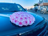 AUTODECO.NL - ABELLA Luxe Trouwauto Versiering - Bruiloft Decoratie - Huwelijk - Bruidsauto Versiering - Bloemstuk met Zuignappen