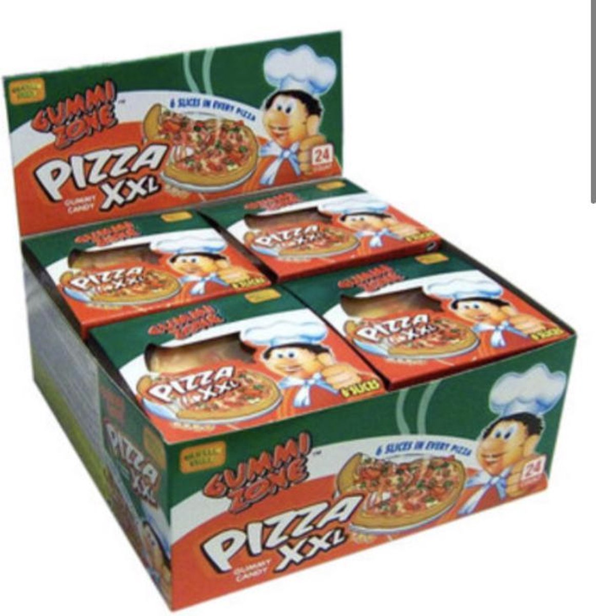 Pizza XXL Gummi zone snoep 24x 23 gram bol