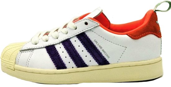 Adidas superstar c wit roze paars maat 33 bol