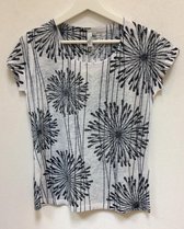 Shirt-Wit/Zwart-Print-maat L