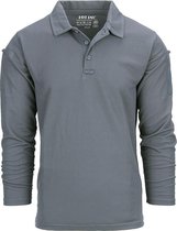 101 INC - Tactical polo Quick Dry long sleeve (kleur: Wolf Grey / maat: XL)