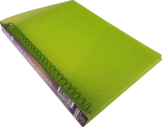 Doorzichtbare limegroene multi-ring map met 23 ringen.