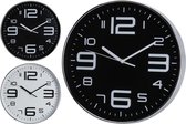 Wandklok vierkant 305x45mm zwart/wit 1 klok