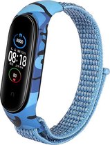 Nylon bandje - Geschikt voor Xiaomi Mi Band (3,4,5) - Blauw