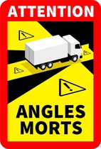 Stickerloods Angles Morts Dode hoek stickers - vrachtwagen- verplicht per 1-1-2021 - 3stuks