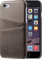 Apple iPhone SE 2020 Card Backcover | Grijs | Hoesje | PU Leren Wallet | Pasjeshouder