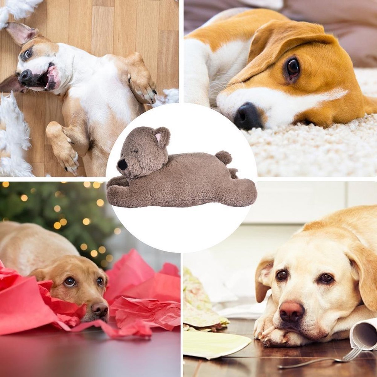 Puppy Heartbeat Knuffel Ooievaar - Hondenspeelgoed - Pluche - Wit - 40x24x10 cm Puppy Heartbeat Knuffel Ooievaar - Hondenspeelgoed - Pluche - Wit - 40x24x10 cm