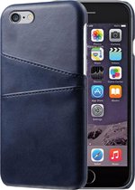 Apple iPhone 7 - 8 Card Backcover | Donkerblauw | Hoesje | PU Leren Wallet | Pasjeshouder