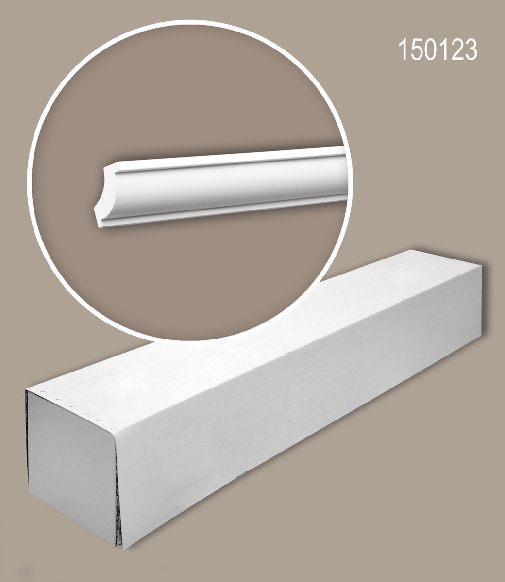 Profhome 150123 1 doos 36 stukken Kroonlijst 72 m