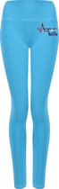 FitProWear Taurito Sportlegging - Blauw - Maat XS - Sportlegging Dames - Legging Dames - Sportbroek - Slim-Fit Legging - Legging Polyester - Legging Telefoonvak - Fitness Legging -