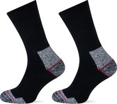 Teckel 6 paar werk sokken met versterkte hiel en teen - 43/46 - zwart -