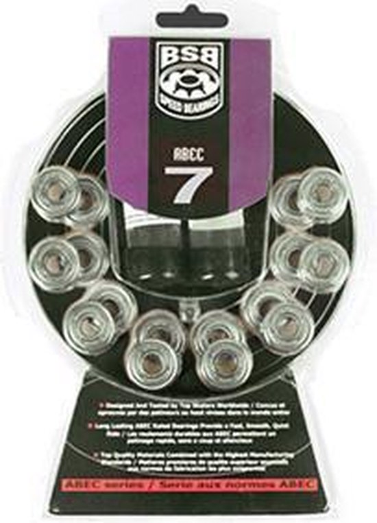 Hyper Inline lagers Abec 7 skateboardlagers midden grijs