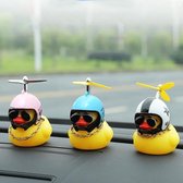 Lucky Duck-Car Duckling Décoration-Canard avec casque-Abeille avec lumière et kit de montage pour le vélo - chaîne de lunettes de soleil et casque